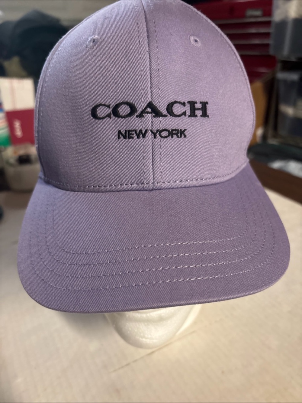 COACH NEW YORK Lavender Logo Baseball Cap